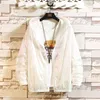 Frauen Grund Jacken Sommer Bunte Reflektierende Kausalen Dünne Windjacke Mit Kapuze Mantel Zipper Bomber veste femme