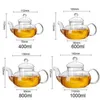 Высококачественный термостойкий стеклянный цветочный горшок для чая, практичная бутылочная чашка горшок с листьев инфузерных листьев травяной кофе 210813