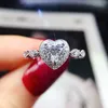 Hou van kubieke zirkoon diamanten ringband vinger hart vormel vrouwen ringen verloving bruiloft mode sieraden wil en zandig