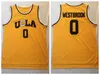 Vintage NCAA UCLA Bruins College قمصان كرة السلة 0 راسل ويستبروك 2 لونزو بول جيرسي 31 ريجي ميلر 32 بيل والتون 42 كيفن لوف ستيتشيد شيرت S-XXL