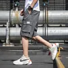 Harajuku Homens Casuais Verão Moda Carga Mens de Trabalho Masculino Calças Curtas De Alta Qualidade Calções Masculinas 210316