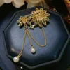 Broches voor vrouwen luxe zirkonia zon bloem corsage trui pak pin accessoires fijne sieraden bruids bruiloft broche