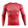 new men's compression long-sleeved shirt men's tight-fitting T-shirt sports tights fitness gym training shirt brand New T200224