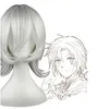 Syntetyczne peruki włosy włosy D.Gray-man Allen Walker Silver White Cosplay Perg Tobi22