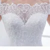 2021 Vintage Lace Applicants Off Axel Wedding Dress Laceup Chapel Train Arabic Ball Gown Brudklänningar White Ivory Custom Made 1749972