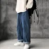 Erkek Kot Sonbahar Bahar Harajuku Unisex Patchworked Düz Pantolon Vintage Geniş Bacak Kadınlar Gevşek Yüksek Bel Pantolon