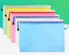 2018 Nouveau 5 Couleurs A4 / A5 Sac De Rangement En PVC Fourniture De Bureau Scolaire Transparent Feuille En Vrac Bloc-notes Fermeture À Glissière Auto-scellant Porte-fichiers Cadeaux Créatifs