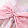 Girls Summer New Sling Dress +Hat Baby Girls Birthday Party Princess Dress Cute Strawberry Sleeveless Dress 0-3Y Q0716