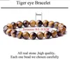 8 MM Marca de Moda de Lujo Piedra Natural Curación Cristal Estiramiento Con Cuentas Pulsera Mujeres Hombres Hecho A Mano Piedra Preciosa Pulseras Redondas Joyería GC338