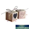 Gift Wrap 10 stks / partij Document Liefde Hart Snoepdozen Kraft Box Baby Douche Benodigdheden Goodie Tassen Verpakking Bruiloft Verjaardagsfeestje Gunsten1 Fabriek Prijs Expert Design