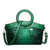 Bolsas de noite bolsas de luxo mulheres designer crocodilo mulher couro bolsa senhoras verde partido parte ombro