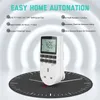 Timer Digital Timer Steckdose Elektrischer programmierbarer Schalter Diebstahlsicherung Zufalls- und Sommerzähler
