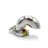 Anillos para pene NXY, jaula de castidad grande, Juguetes sexuales de acero inoxidable para hombres, candado para pájaros, dispositivo masculino de Metal largo con anillo Bdsm 1124