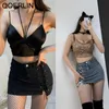 Vintage Denim Kjolar Jeans Black Shorts Kvinnor Sexig Hög Midja Lace Up Bodycon Split Tight Mini Skirt Plus Size 210601