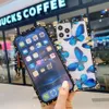 Мода женщины iPhone Case Blue Butterfly мечтательный квадратный телефон чехлы для iPhone 7 / 8Plus XR X XS 11 11PRO MAX 12MINI 12PRO быстрый корабль новый