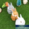 1pcs mini realistisk söt plysch päls livslika djur påskkanin simulering leksak modell födelsedag present fabrik pris expert design kvalitet senaste stil