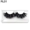 16 stilar 25mm Lashes Fluffy 5D Mink Lashes Makeup Dramatiska Långa Naturliga Ögonfransar Fluffy Eyelash Förlängning Återanvändbar