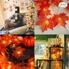 Nouveau automne décoration chaîne 10/20/30 LED artificielle AutumnDay feuilles feuille d'érable automne guirlande cordes lumière décor Halloween noël D2.5