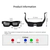 Bluetooth Programmable partie Texte USB Charge LED Affichage Lunettes Dédié Discothèque DJ Festival Fête Lumineux Jouet Cadeau Fournitures