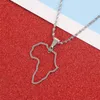 Hanger Kettingen Rvs Afrikaanse Kaart Ketting Trendy Van Afrika Continent Ketting Sieraden1393279