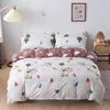 Série rafraîchissante Literie Set Double Single Winter Housse de couette Ensemble de draps Ensemble d'oreillers Lit Vêtements Fleur Bedset King Size 210309