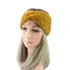 Gebreide Wol Cross Hairband Sports Bandanas Oorbescherming Hoofddeksel Handgemaakte Tously Accessoires Warm Corduroy Hoofdband