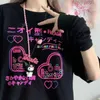Alt Roupa Aesthetic Femme camisetas Verão Harajuku Tops Mujer Goth Estilo Japonês Mingliusili Tshirt 210623