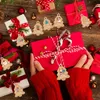 クリスマスの装飾48/96ピースDIYクラフトタグメリーラベルギフト包装紙ハングサンタクロースカードクリスマスパーティーサプライ