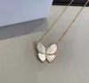 Luxruious quality Large size butterfly pendant with diamond and shell for women wedding jewelry gift free shipping PS8164