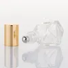 8 мл стеклянного рулона на бутылках алмаз в форме прозрачного эфирного масла парфюмерные бутылочки многоразовые портативные путешествия косметика подкидка RRF4405
