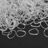 200 / 500/100 / 1000pcs Transparent Ponytailhållare Elastiska gummiband Rope Slipsar för Kvinnor Bridal Girl Hair Stying Findings