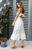Moda Kadın Giyim Yaz Dantel Elbise Kadın Oymak Maxi Beyaz Elbise Gevşek Rahat Seksi Parti Kadın Elbiseler Artı Boyutu