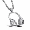 DJ Music Headphone Pendant Necklace Long Chain Men Women Hip Hop Jewelry Rock Headset Necklace Male Gift S110