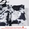 Yitimuceng Tie Dye Spodnie Damskie Szerokie Noga Spodnie Wiosna Lato Wysoka Talia Wygodne Casual Koreański Moda Streetwear 210601