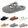 Autumn Womens Slippers Cheaper Winter Newly Metal Chain All Inclusive Wool Slipper for Women Outer Wear Plus Big Szie Muller Half Drag Shoes 35-40 262