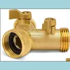 Supplies Patio, Lawn Home & Watering Equipments Fast Brass Plastic Garden Hose Splitter Y-Type Connector Distributor For Outdoor Tap And Fau