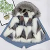 2021 mode enfants hiver chaud parka pour fille épais grand col en fausse fourrure manteau enfants vêtements habit de neige veste pardessus vêtements H0909