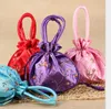 2021 fruit Large Wedding Party Gift Bags with Handles Coin Purse Woman Chinese Silk Drawstring Packaging Bags 22x22 cm 35pcs/lot