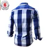 FREDD MARSHALL Camicia a quadri da uomo Camicie da uomo Abito a maniche lunghe in puro cotone Camisa Masculina Camicie da uomo casual Para Hombre FM099 210527