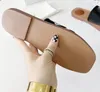 Cross woven embroidered letter slippers womens summer open toe square head flat sandals wear rubber soled beach shoes with box and dustbag