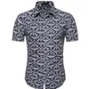 Novetly Men Koszulki Lato Krótki Rękaw Druku Mężczyzna Odzież Hip Hop Bluzka Streetwear Anglia Styl Męskie Koszule Beach
