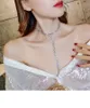 Koreanische Luxus AB Kristall Halskette Damen Schlüsselbein Kette Bib Statement Choker Halskette Anhänger Mode Prinzessin Hochzeit Frauen Schmuck Fee