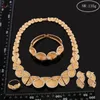 Ohrringe Halskette Yulaili Hochwertige hübsche afrikanische Schmucksets Strass-Halsband-Bolzen-Armband-Ring für Frauen-Party-Schmuck