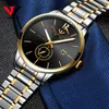 손목 시계 Nibosi Mens Watch 2021 골드 남성 방수 아날로그 손목 시계 스테인레스 스틸 시계 Reloj Hombre