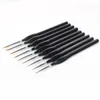 9 PCS Hook Line Pen Set Black Triangle Pole Pick Peng Pens Pintura al óleo Brush Acuarela Arte para la Escuela de Estudiantes