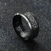 Zwart roestvrij staal love you mama papa ring voor dames heren band ringen mode sieraden cadeau wil en sandy