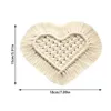 Mats & Pads 1PCS Bohemian Woven Cotton Cup Love Heart Shape Braided Macrame Table Mat Heat Resistant Mug Pad With Tassels Placemat