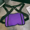 Kvinnor män mode nylon streetwear fanny pack väst midje sport ryggsäck funktionell hip hop justerbar bröstsäck axel axel