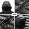 Men's Light Down Jacket Autumn Winter Coat Men White Duck Down Hooded Coat Casual Portable Windproof Water Proof Down Jacket Men Y1103