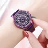 Montres Luxe Luxury Luminous Women Montres Starry Sky Magnetic Magnetic Wampewatch Imperméable Strass Horloge Relogio Feminino Montre Femme